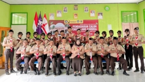 Pramuka Garuda Lampung Timur Ikuti Visitasi di SMPN 1 Kibang