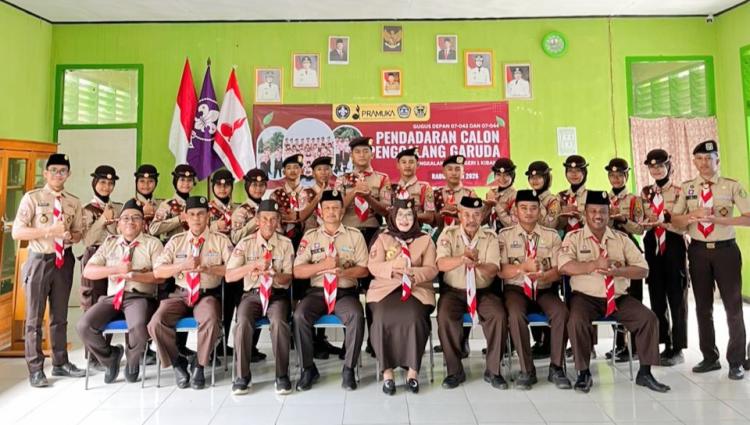 Pramuka Garuda Lampung Timur Ikuti Visitasi di SMPN 1 Kibang