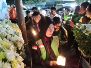 Doa Bersama Brigpol Arya Supena Digelar Ojol Lampung