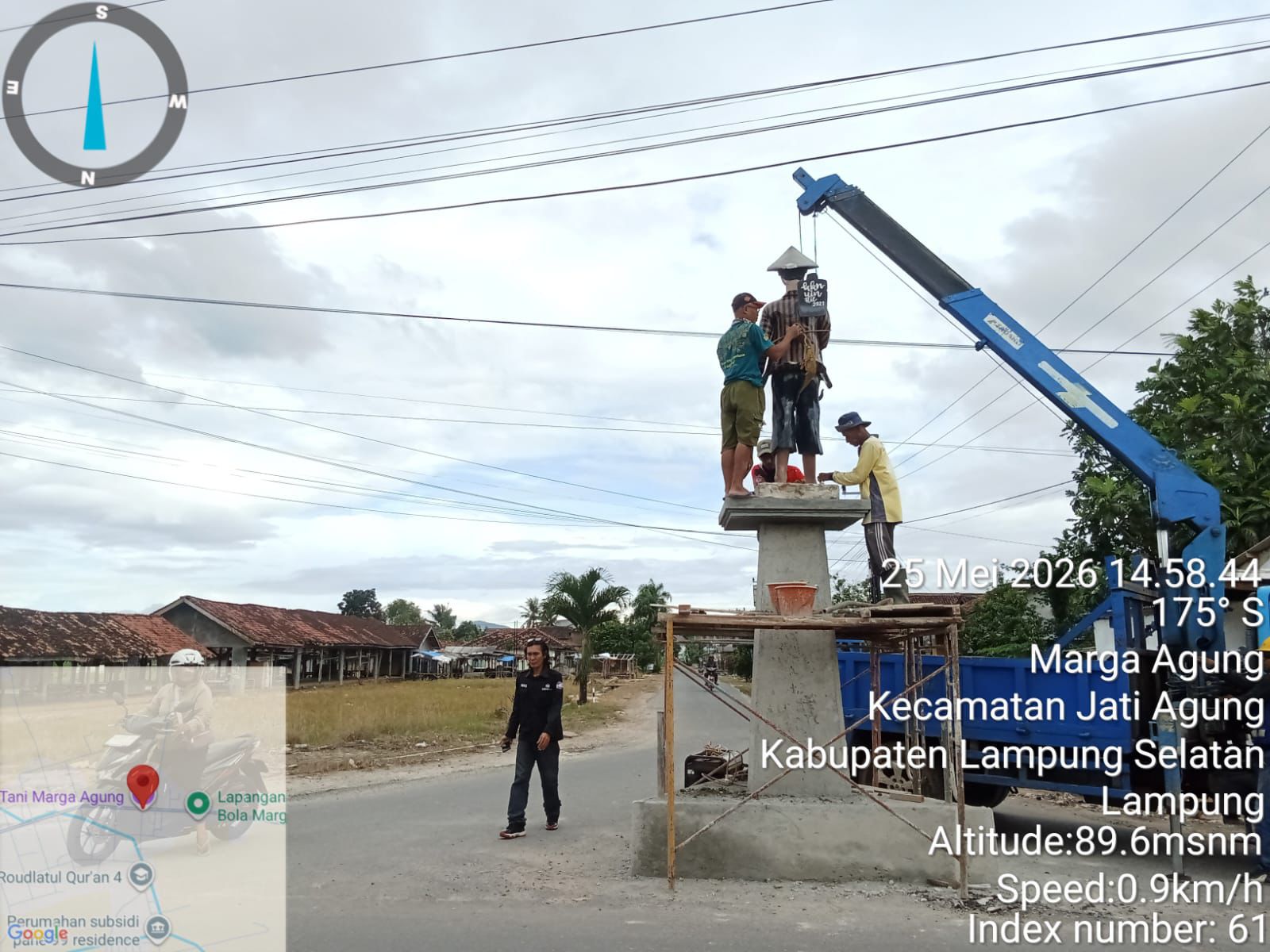 Tugu Tani Marga Agung Direhab, Ikon Desa Kini Megah