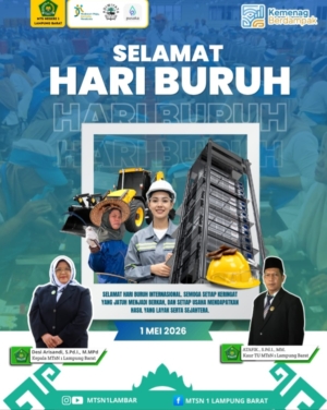 Hari Buruh 2026, MTsN 1 Lampung Barat Tekankan Kesejahteraan