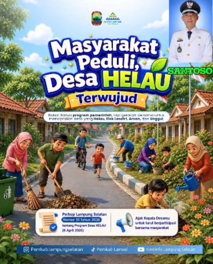 Desa Helau Triharjo, Santoso Ajak Warga Peduli