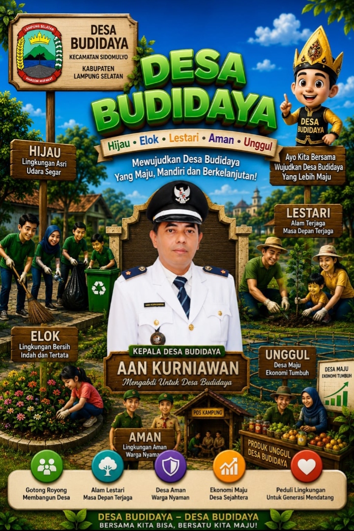Desa Budidaya Lampung Selatan Dorong Lingkungan Hijau