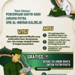 Asrama Islam SMK Al-Hikmah Kalirejo Buka Santri Baru