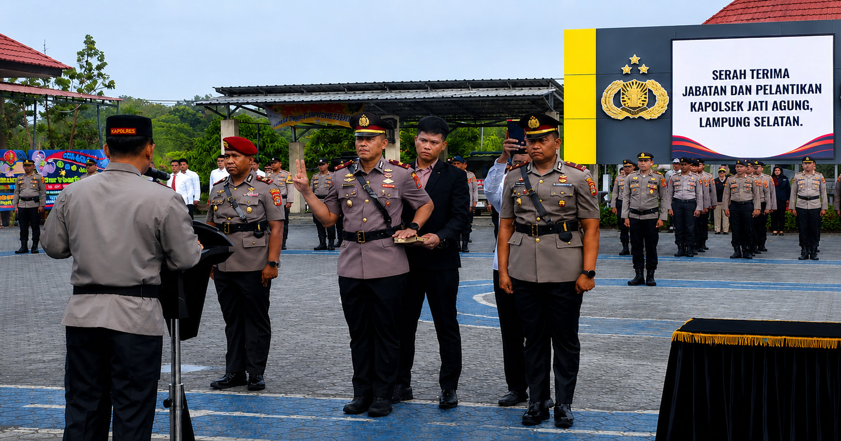 Kapolres Lampung Selatan Sertijab Kapolsek Jati Agung