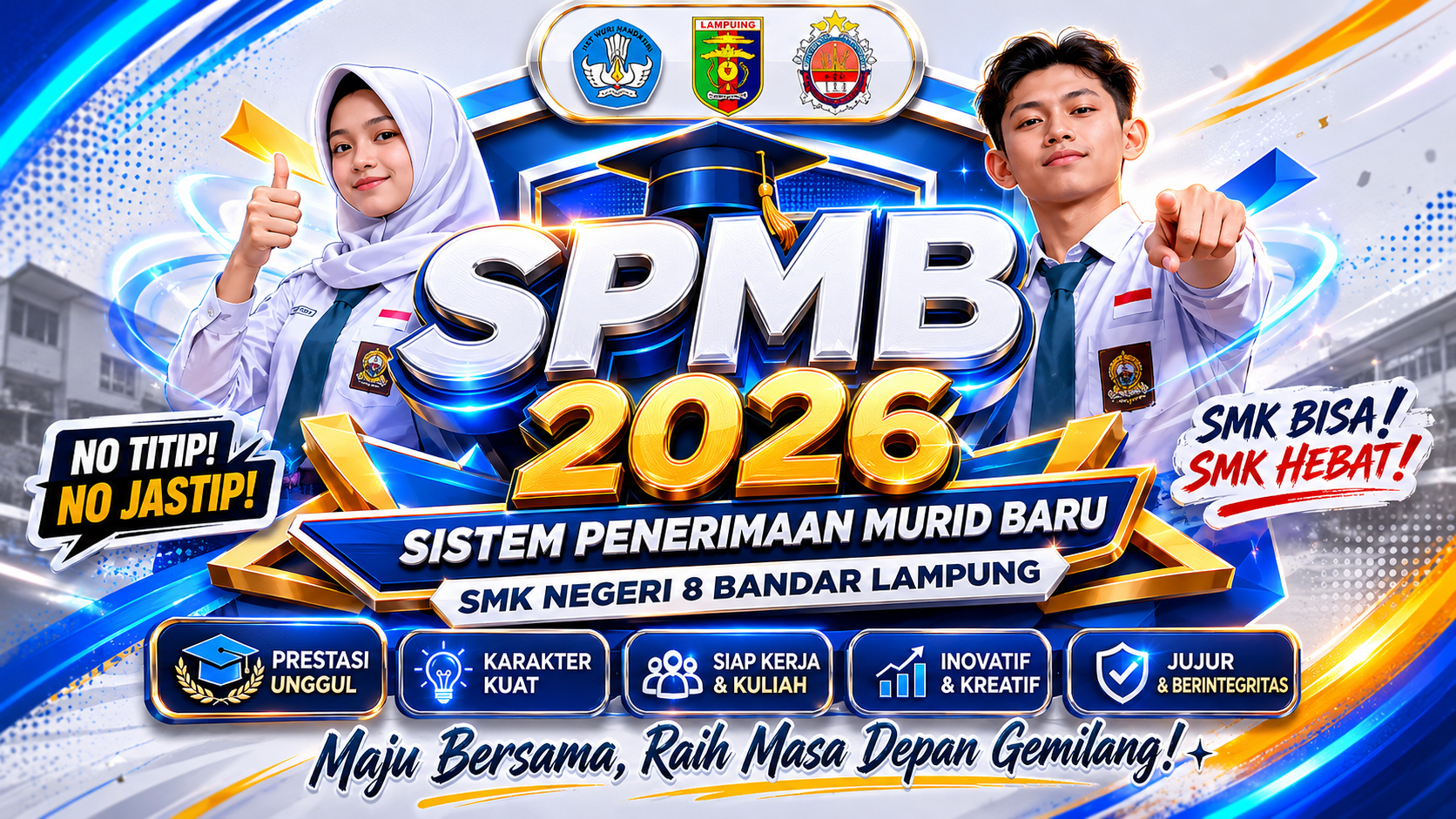 SPMB 2026 SMKN 8 Bandar Lampung Resmi Dibuka