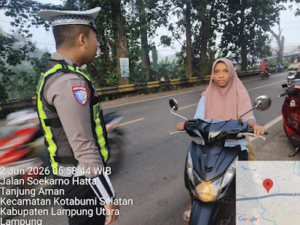 Strong Point Sat Lantas Lampung Utara Tingkatkan Tertib Lalu Lintas
