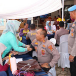 Bakti Kesehatan Hari Bhayangkara ke-80, Polres Lampung Utara Layani Warga