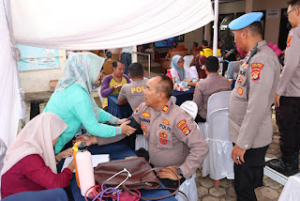 Bakti Kesehatan Hari Bhayangkara ke-80, Polres Lampung Utara Layani Warga