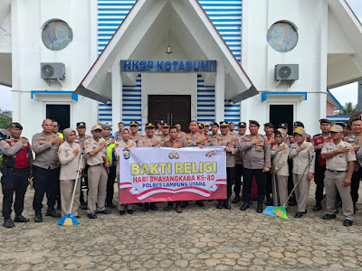 Bakti Religi Polres Lampung Utara Sambut Hari Bhayangkara