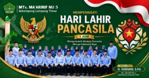 Hari Lahir Pancasila Diperingati MTs Ma’arif NU 5 Sekampung