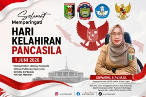 Hari Kelahiran Pancasila 2026, Kepala SMPN 1 Pasir Sakti Ajak Amalkan Nilai Bangsa
