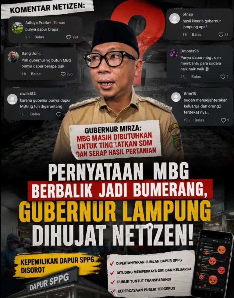 Pernyataan MBG Gubernur Lampung Berbalik Jadi Bumerang
