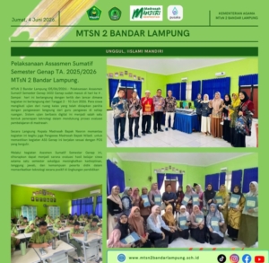 Asesmen Sumatif Semester Genap MTsN 2 Bandar Lampung Berjalan Lancar