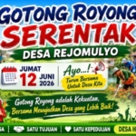 Gotong Royong Serentak Desa Rejomulyo Digelar 12 Juni 2026