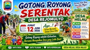 Gotong Royong Serentak Desa Rejomulyo Digelar 12 Juni 2026