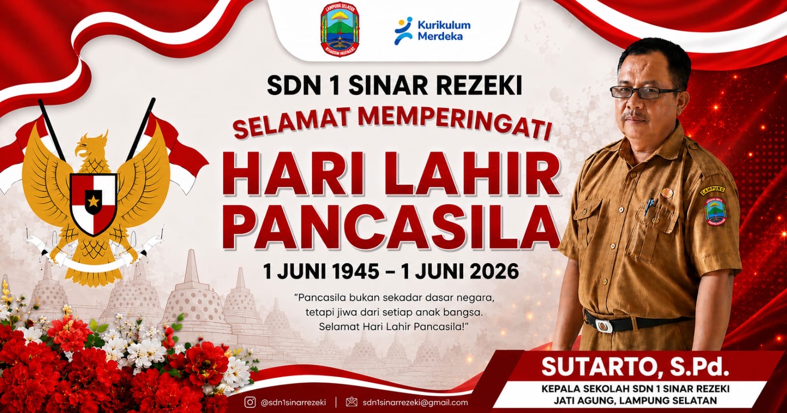 Hari Lahir Pancasila Diperingati SDN 1 Sinar Rezeki
