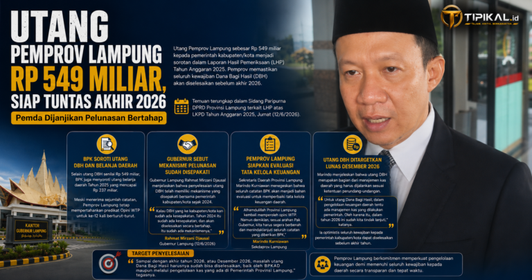 Utang Pemprov Lampung Rp 549 Miliar, Siap Tuntas Akhir 2026