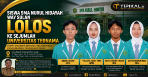 Siswa SMA Nurul Hidayah Way Sulan Lolos ke Universitas Ternama