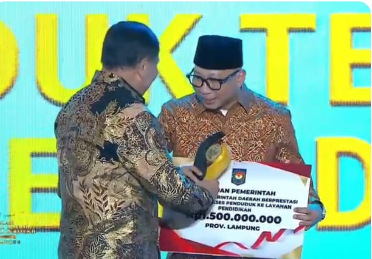 Akses Pendidikan Lampung Raih Terbaik II Tingkat Regional