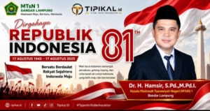HUT RI ke-81 Perkuat Persatuan dan Prestasi di MTsN 1 Bandar Lampung