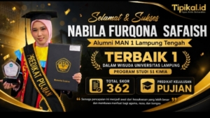 Nabila Furqona Raih Terbaik 1 di Wisuda Universitas Lampung