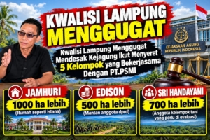 Koalisi Lampung Menggugat Desak Kejagung Audit Lima Kelompok Tani