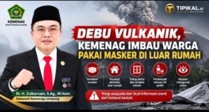 Debu Vulkanik, Kemenag Imbau Warga Pakai Masker di Luar Rumah