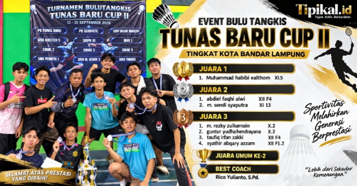 Tunas Baru Cup II, Atlet Raih Juara di Bandar Lampung