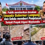 Proyek Irigasi Waykandis Disorot, Publik Desak Klarifikasi