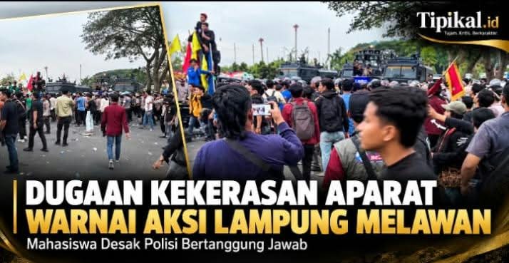 Dugaan Kekerasan Aparat Warnai Aksi ALM di DPRD Lampung
